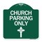 Signmission Church Parking Cross Symbol, Green & White Aluminum Architectural Sign, 18" x 18", GW-1818-24268 A-DES-GW-1818-24268 - alternate 1